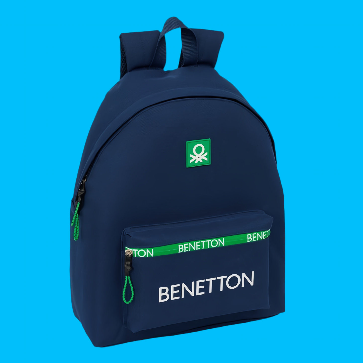 Safta Sac à Dos pour Benetton - Vert & Bleu Marine