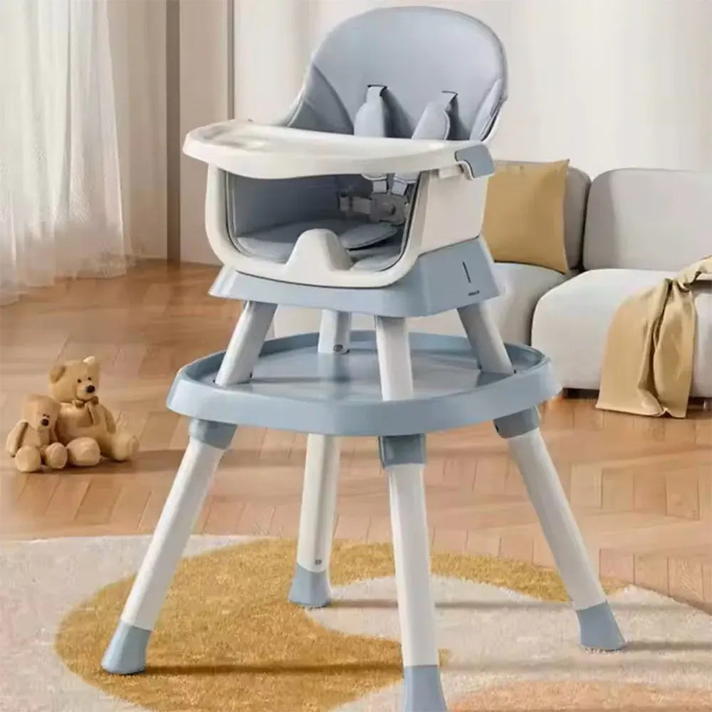 Chaise Haute Bébé 3-en-1 Évolutive – Siège Réhausseur + Chaise d’Apprentissage