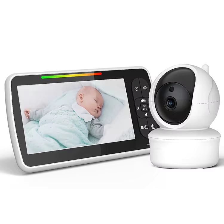 Babyphone Vidéo avec Écran HD – Caméra 360°, Vision Nocturne & Surveillance Bébé Sans WiFi