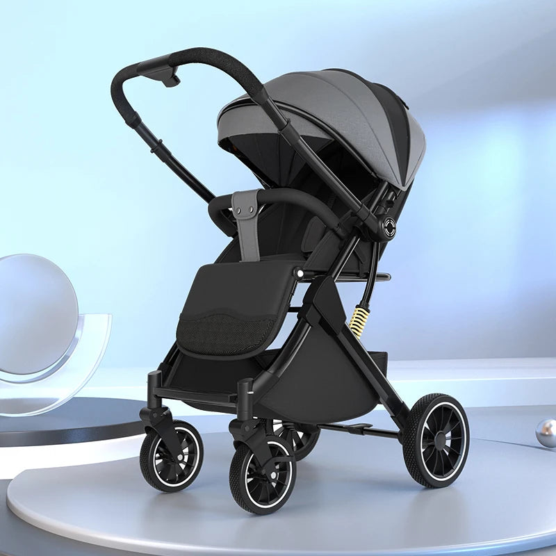 Poussette Bébé Compacte et Confortable – Modèle Ultra-Léger, Pliable et Tout-Terrain