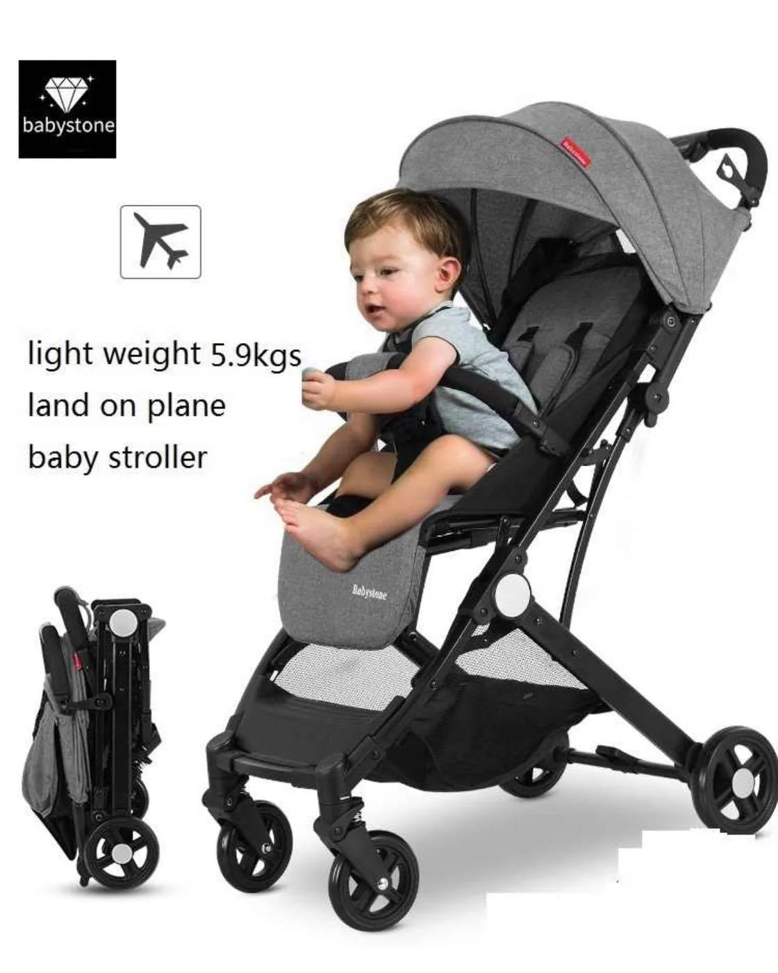 Poussette de Voyage Babystone/Sage Baby Ultra-Légère 5.9kgs