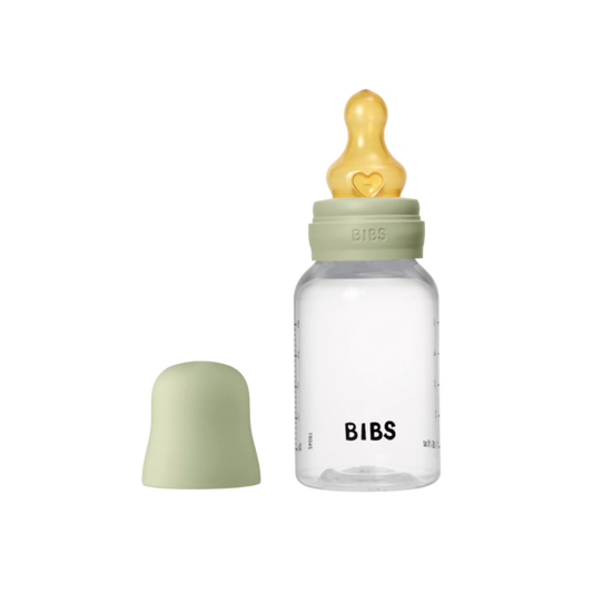 BIBS Biberon Bébé Rond Latex 1 pack 150 ml Débit Lent - Sage
