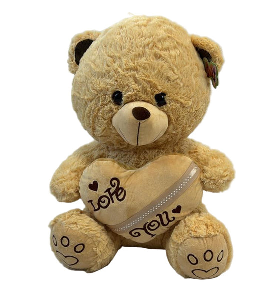 Peluche Ours Beige 54cm "Love" avec Cœur