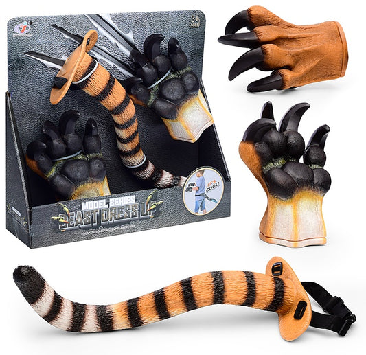 🐯 Kit de Déguisement "Beast Dress Up" – Griffes & Queue de Tigre
