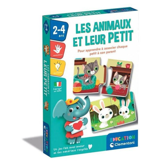 Clementoni Education - Jeu Puzzle d'Association Les Animaux et Leur Petit 2-4 ans