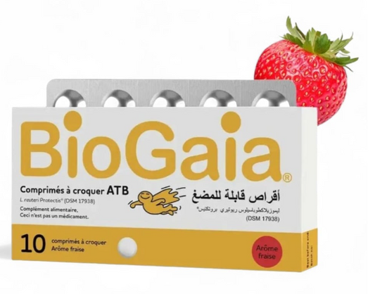 BioGaia Protectis ATB – Comprimés à Croquer (Arôme Fraise) – 10 comprimés