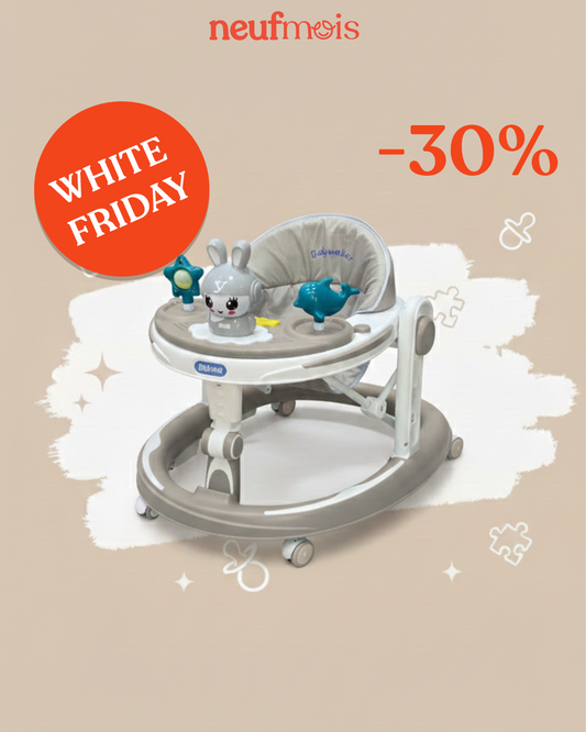 Trotteur Évolutif Poussoir Bébé 2-en-1 avec Tableau d'Activités Interactif