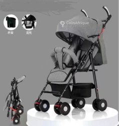 Poussette Canne Pliable Ultra-Compacte Légère – Idéale Voyage & Avion – Gris