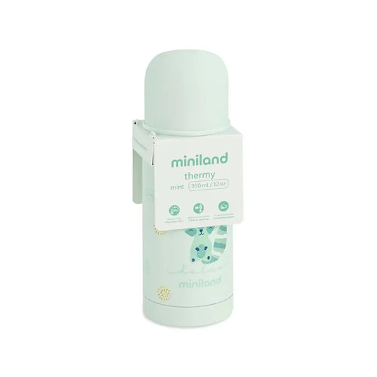 miniland Thermos Biberon 'Thermy Mint' | 350 ml | Bouteille Isotherme Bébé 24h Maintien Température