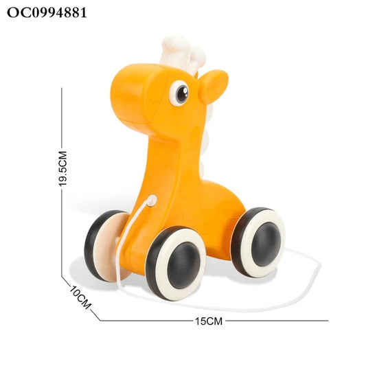 Remorque Animale en Matière Naturelle Girafe