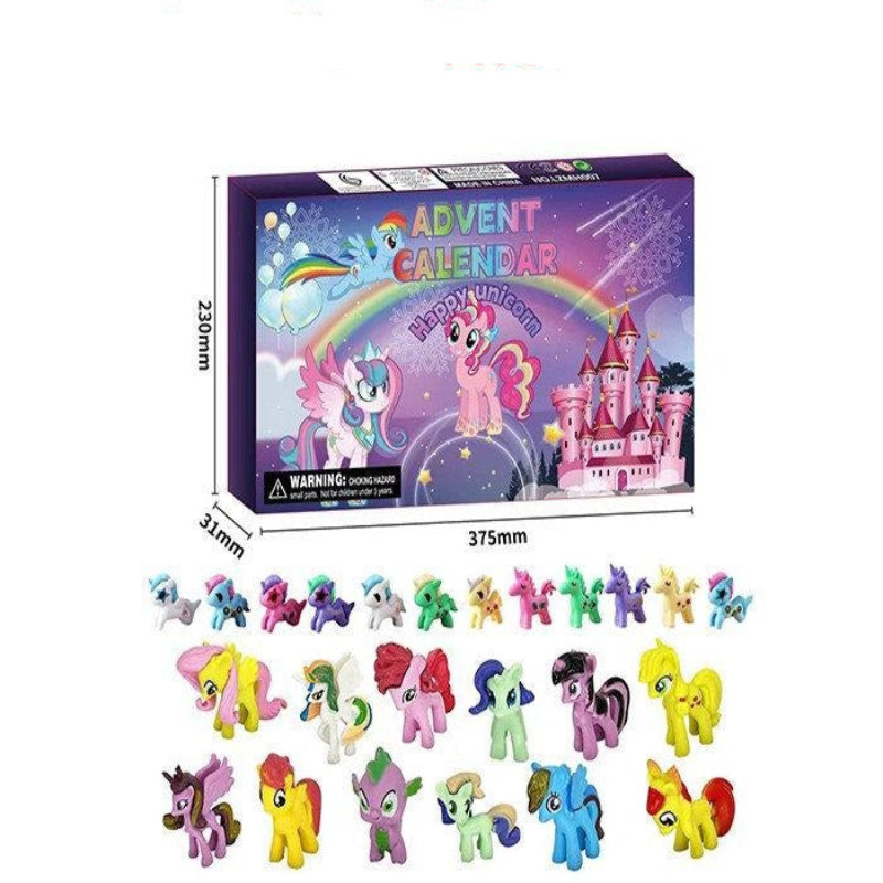 24 figurines poupées licorne