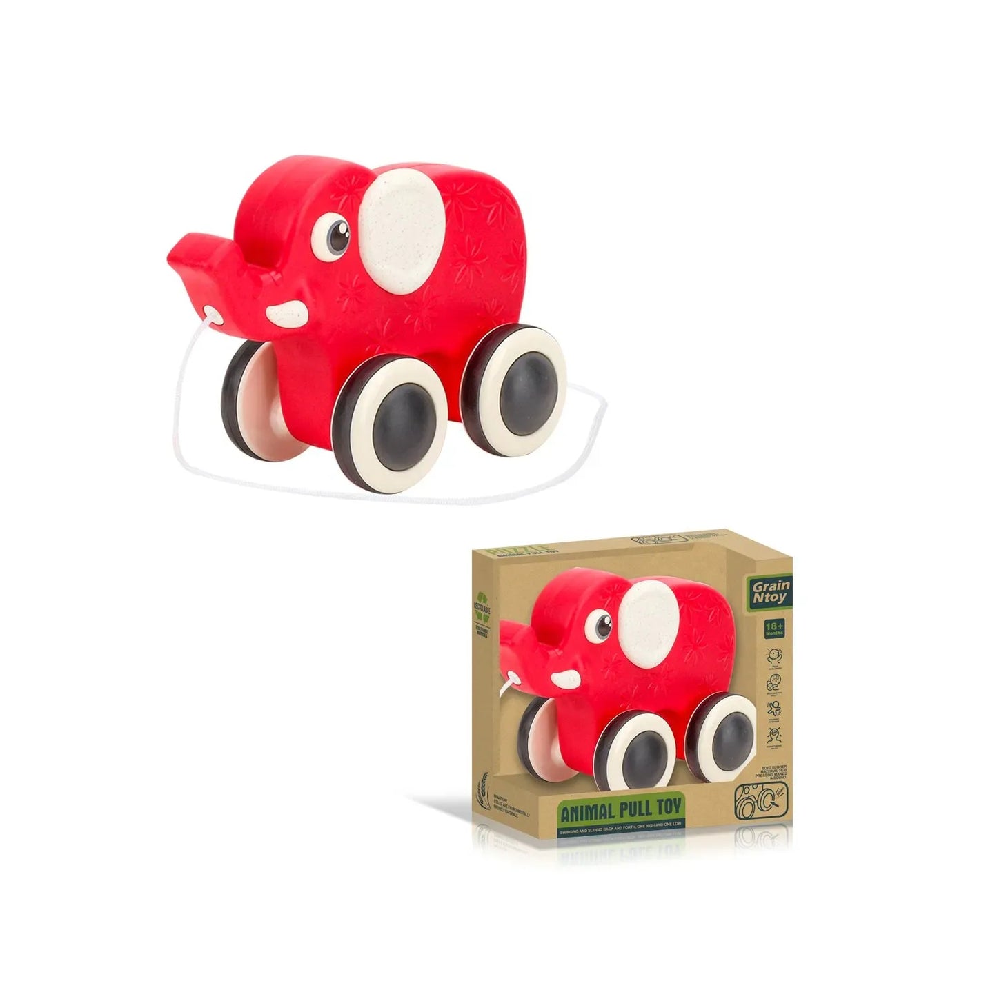 Remorque Animale en Matière Naturelle  Éléphant