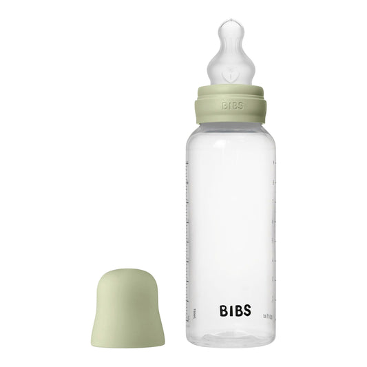 BIBS Biberon Bébé Rond Silicone 1 pack 270 ml Débit Moyen - Sage