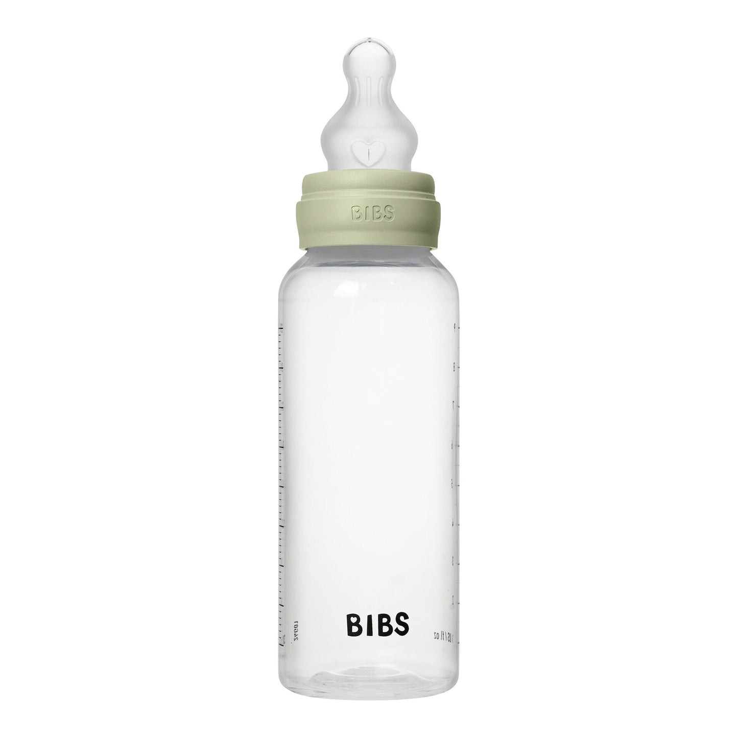 BIBS Biberon Bébé Rond Silicone 1 pack 270 ml Débit Moyen - Sage