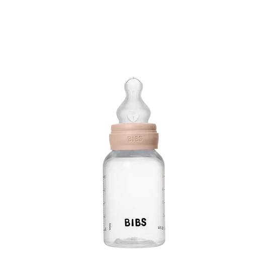 BIBS Biberon Bébé Rond Silicone 1 pack 150 ml Débit Lent - Blush
