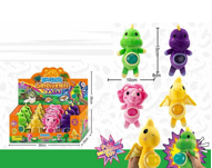 Lot 4 Jouets Dinosaure à Presser Pop-Out – Squish Anti-Stress Fidget T-Rex